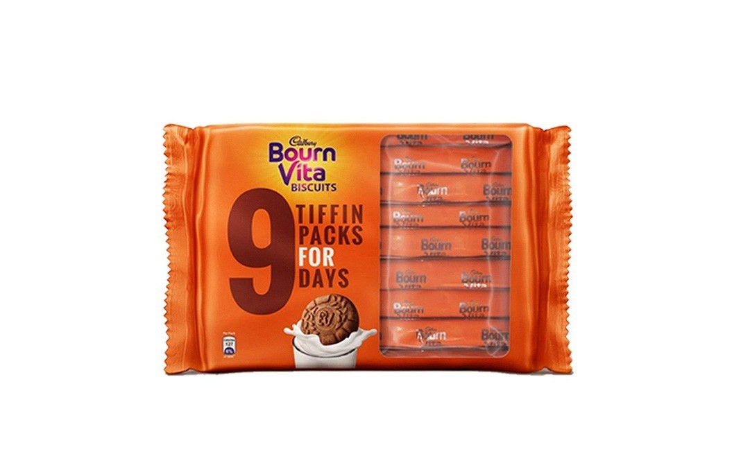 Cadbury Bourn Vita Biscuits 9 Tiffin Packs For Days   Pack  250 grams